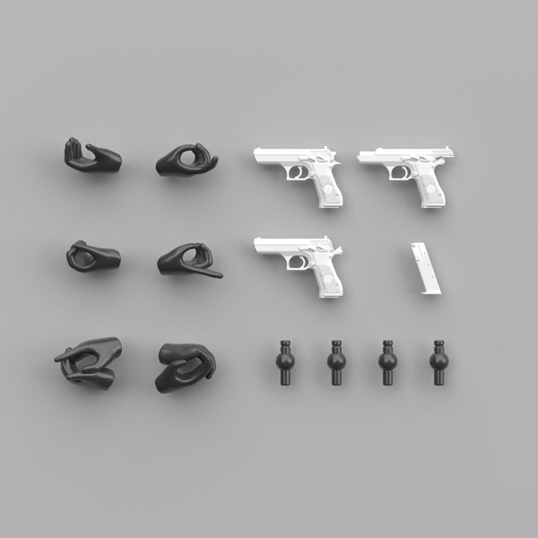 リトルアーモリー [LA-OP24]メガミデバイス用銃の持ち手2(ブラック) プラモデル