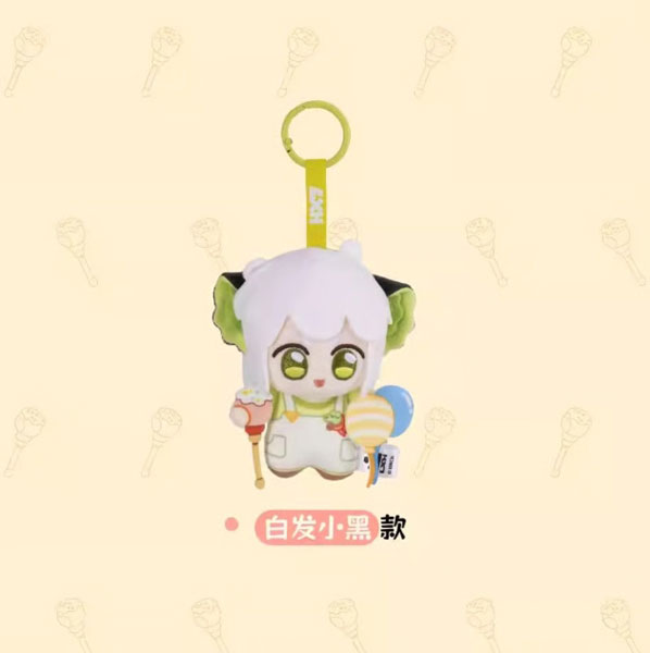 羅小黒戦記 ミャオ嶼楽園シリーズ ぬいぐるみストラップ 小黒(白髪)