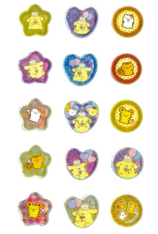 ポムポムプリン クリスタルシール おたんじょうび[ティー・シー・ピー]《０６月予約》