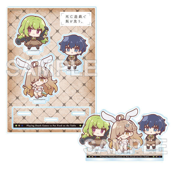 死亡遊戯で飯を食う。 ミニアクリルスタンドセット CANDLE WOODS ver. 藍里＆伽羅＆萌黄[KADOKAWA]《０７月予約》