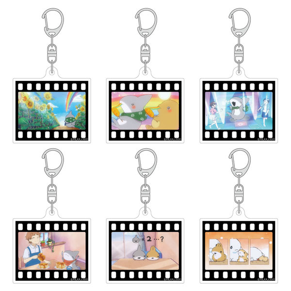 おでかけ子ザメ トレーディングコマ風アクリルキーホルダー(ver.A) 6個入りBOX