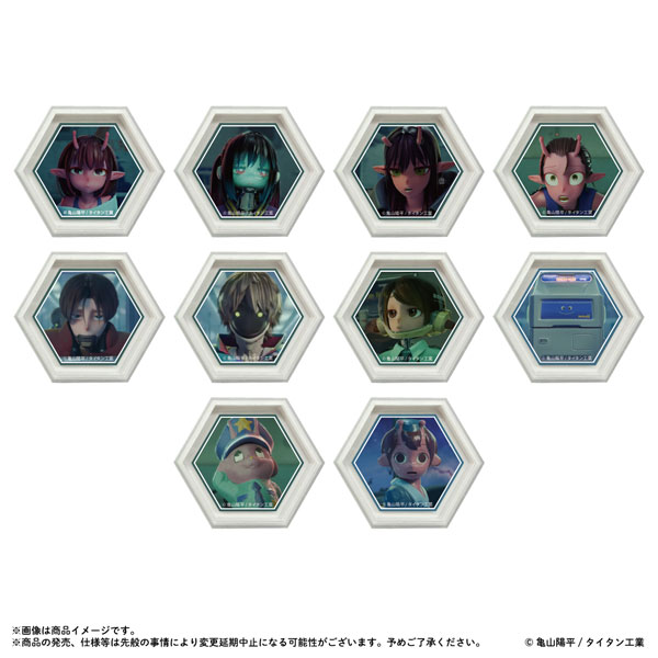 ミルキー☆サブウェイ 六角ミニキャンバスマグネット 10個入りBOX