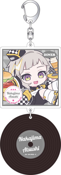 文豪ストレイドッグス レコード風アクリルキーホルダー 中島敦 ぱすてるぽっぷ[ムービック]《０６月予約》