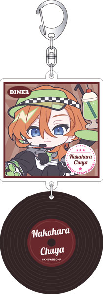 文豪ストレイドッグス レコード風アクリルキーホルダー 中原中也 ぱすてるぽっぷ[ムービック]《０６月予約》