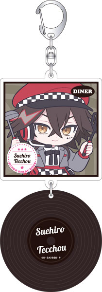 文豪ストレイドッグス レコード風アクリルキーホルダー 末広鉄腸 ぱすてるぽっぷ[ムービック]《０６月予約》