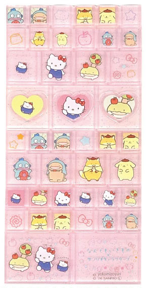 なんでもいきもの×サンリオキャラクターズ タイルシール (ピンク)[ティー・シー・ピー]《０６月予約》
