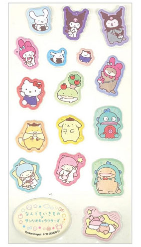 なんでもいきもの×サンリオキャラクターズ プックリシール (A)[ティー・シー・ピー]《０６月予約》