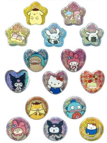 なんでもいきもの×サンリオキャラクターズ クリスタルシール (A)[ティー・シー・ピー]《０６月予約》