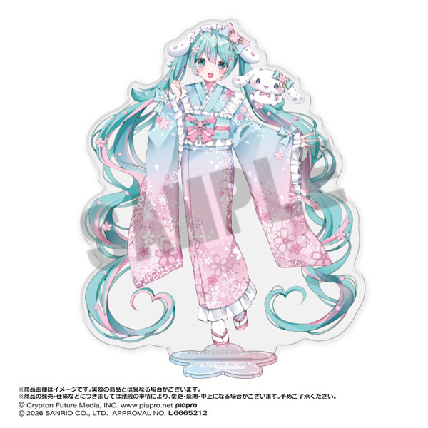 初音ミク×シナモロール 夢桜ver. アクリルスタンド[ANICRAFT]《０６月予約》