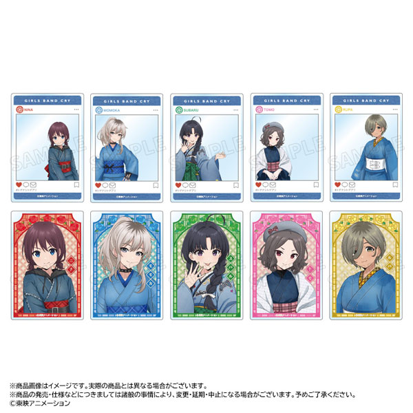 アニメ「ガールズバンドクライ」 描き下ろし和装デニムver. トレーディングアクリルカード 10個入りBOX[ANICRAFT]《０６月予約》