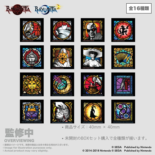 ベヨネッタ 実績アイコン風トレーディングピンバッジ 16個入りBOX