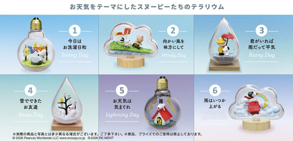 SNOOPY WEATHER terrarium 6個入りBOX（再販）[リーメント]《07月予約》