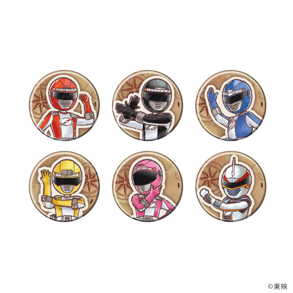 缶バッジ「轟轟戦隊ボウケンジャー」01/グラフアートイラスト 6個入りBOX