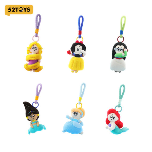 ディズニーキャラクターグッズまとめ売り BLINDBOX ディズニープリンセス お忍びぬいぐるみストラップ 6個入り