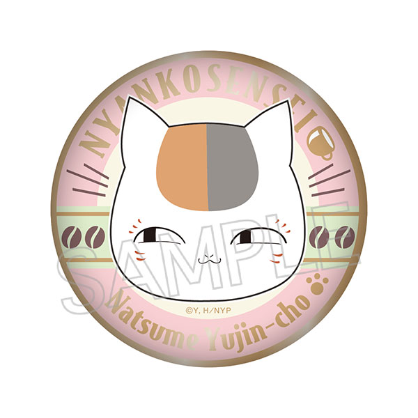 夏目友人帳 カフェ風缶バッジ Bピンク[ツインクル]《06月予約》
