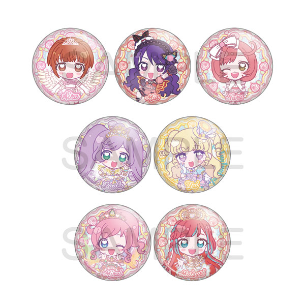 プリティーシリーズ きゃらっぴん トレーディングきらきら缶バッジ 7個入りBOX