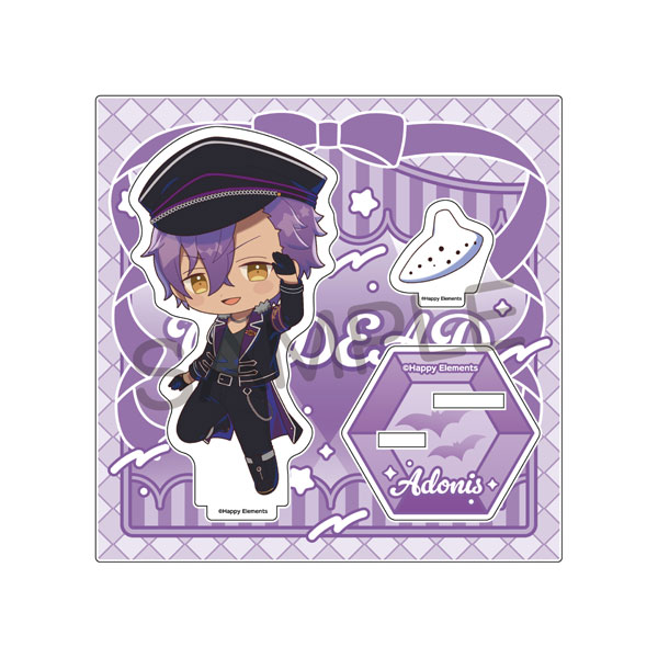 あんスタ　闇夜に怯える子猫特典アクリルバッジ　羽風薫　乙狩アドニス あんさんぶるスターズ！！ きゃらとりあ アクリルスタンド 乙狩