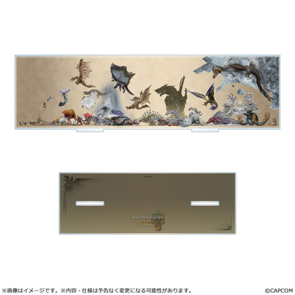 非売品 モンスターハンター 発売前販促パンフレット ポスター カプコン カタログ モンスターハンターワイルズ モンスター比較図 アクリルスタンド