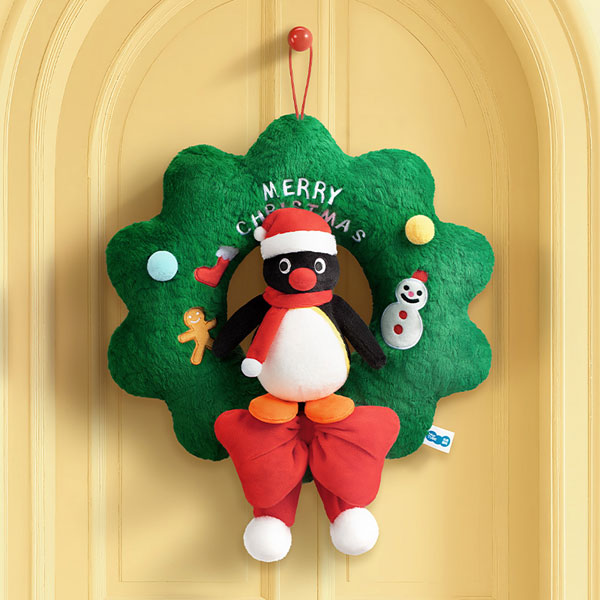 ピングー クリスマスリース ぬいぐるみ