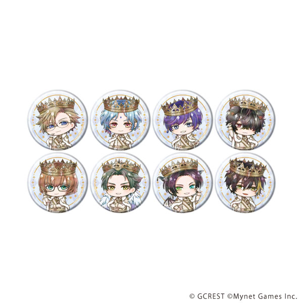 ホログラム缶バッジ(57mm)「夢王国と眠れる100人の王子様」23/ミニキャライラスト 8個入りBOX
