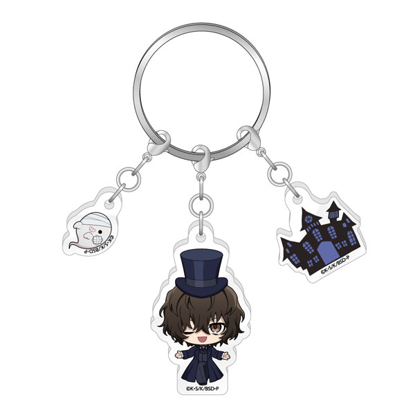 文豪ストレイドッグス 3連アクリルキーホルダー Ghost House ver. 太宰治[キャラバン]《０７月予約》