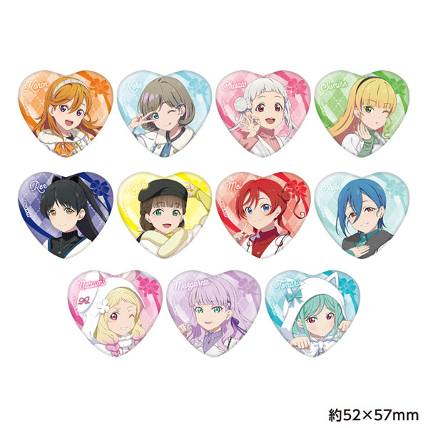 ラブライブ!スーパースター!! トレーディングハート缶バッジ ホワイトポンチョver. 11個入りBOX