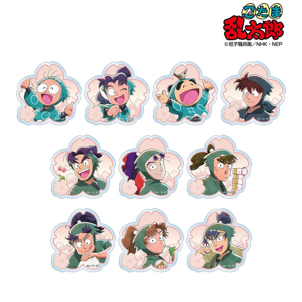 忍たま乱太郎 描き下ろし 楽しいお花見の段ver. トレーディングクリアダイカットステッカー ver.A 10個入りBOX[アルマビアンカ]《０８月予約》