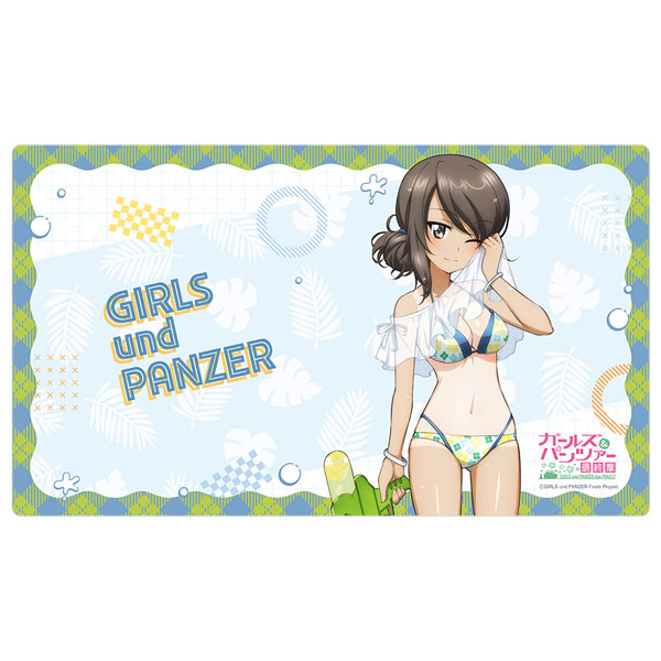 ガールズ＆パンツァー 最終章]描き下ろしラバーマット(ミカ/水鉄砲