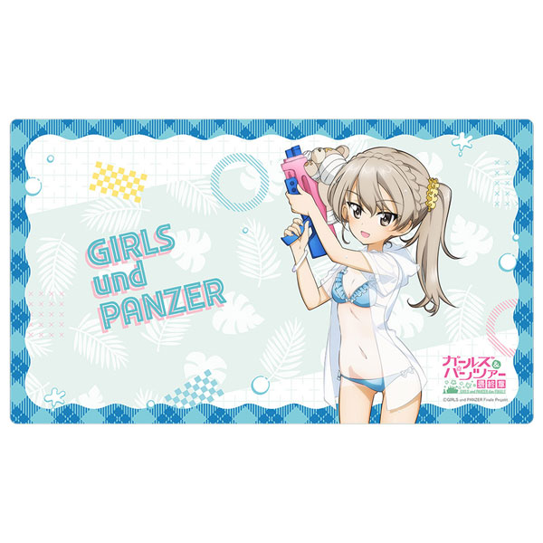 [ガールズ＆パンツァー 最終章]描き下ろしラバーマット(島田愛里寿/水鉄砲 日焼けVer.)[カーテン魂]《０８月予約》