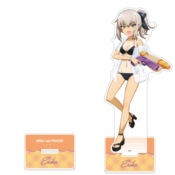[ガールズ＆パンツァー 最終章]描き下ろし特大アクリルスタンド(逸見エリカ/水鉄砲 日焼けVer.)[カーテン魂]《０８月予約》