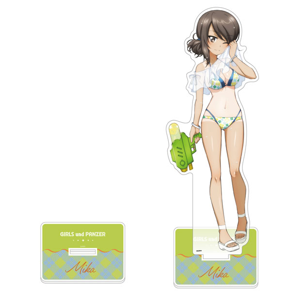 [ガールズ＆パンツァー 最終章]描き下ろし特大アクリルスタンド(ミカ/水鉄砲 日焼けVer.)[カーテン魂]《０８月予約》
