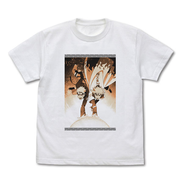 NARUTO-ナルト- 疾風伝 ナルト＆ミナト 『螺旋丸』 Tシャツ/WHITE-L[コスパ]《０７月予約》