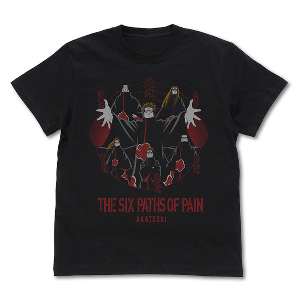 NARUTO-ナルト- 疾風伝 ペイン六道 Tシャツ/BLACK-XL[コスパ]《０７月予約》