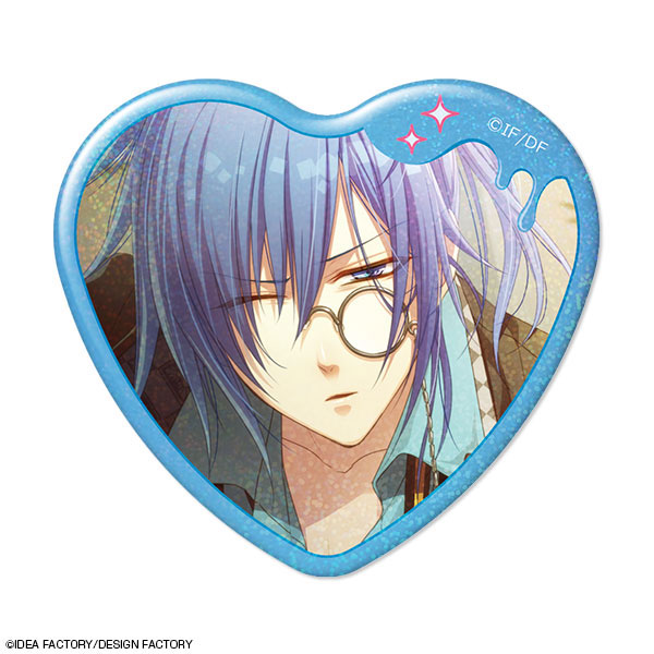 Glass Heart Princess ハート型ホログラム缶バッジ デザイン04(烏丸幸