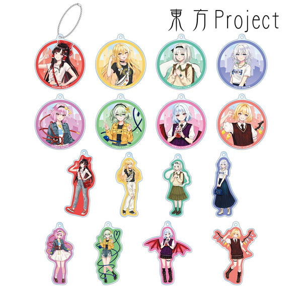 東方Project 松本能人イラスト 現代風ファッションver. vol.2 トレーディングアクリルキーホルダー 16個入りBOX