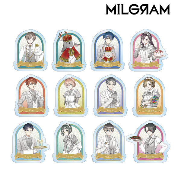 MILGRAM -ミルグラム- 描き下ろし 6th Anniversary ver. トレーディングクリアダイカットステッカー 12個入りBOX[アルマビアンカ]《０８月予約》