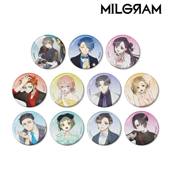 MILGRAM -ミルグラム- 描き下ろし バースデーver.＆休息中ver. トレーディンググリッター缶バッジ 11個入りBOX[アルマビアンカ]《０８月予約》