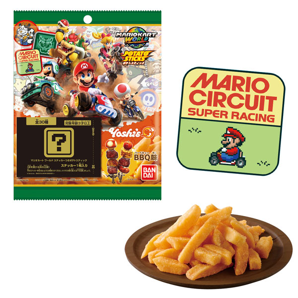 マリオカート ワールド ステッカーつきポテトスティック BBQ味 10個入りBOX (食玩)