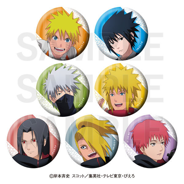 NARUTO -ナルト- 疾風伝 トレーディングメタリック缶バッシ 7個入りBOX