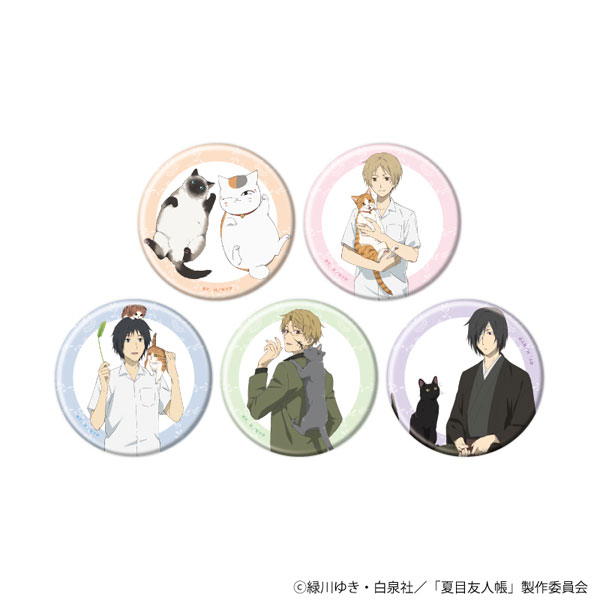 缶バッジ「夏目友人帳」09/猫ver. 描き下ろしイラスト 5個入りBOX[A3