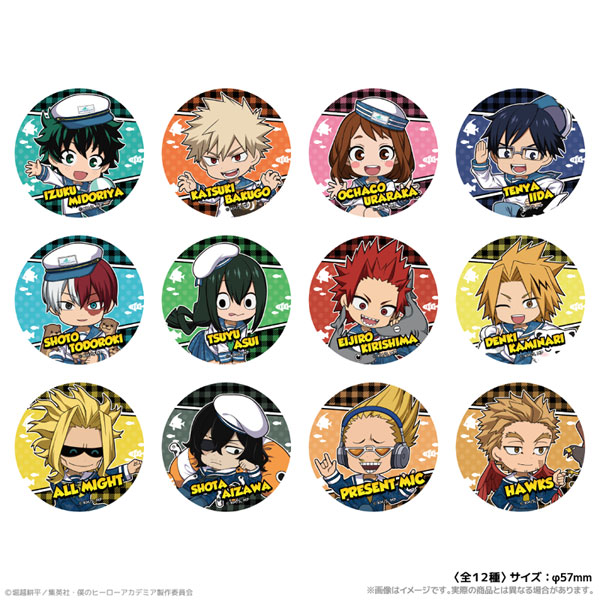 アニメ『僕のヒーローアカデミア』 ミニキャラ缶バッジ 海の生きものたちと一緒にPLUS ULTRA(コンプリートセット) 全12種 BOX[ATFES]《０８月予約》