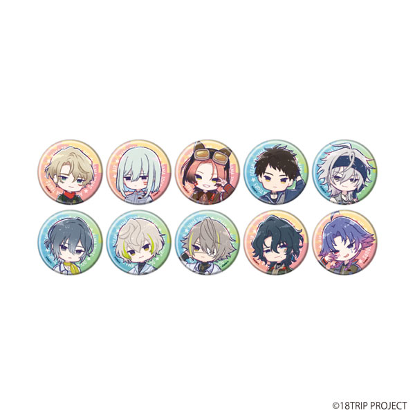 缶バッジ『18TRIP』09/グラフアートイラスト 10個入りBOX[A3]《08月