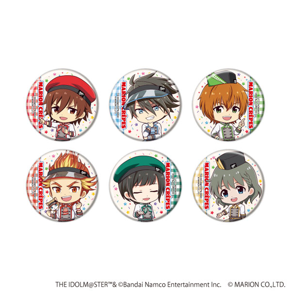 缶バッジ「アイドルマスター SideM」42/クレープ屋ver. ミニキャライラスト 6個入りBOX