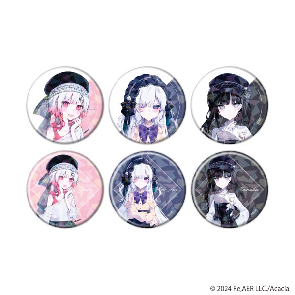 ホログラム缶バッジ(57mm)「魔法少女ノ魔女裁判」01/ダークガーリーファッションver. 描き下ろしイラスト 6個入りBOX