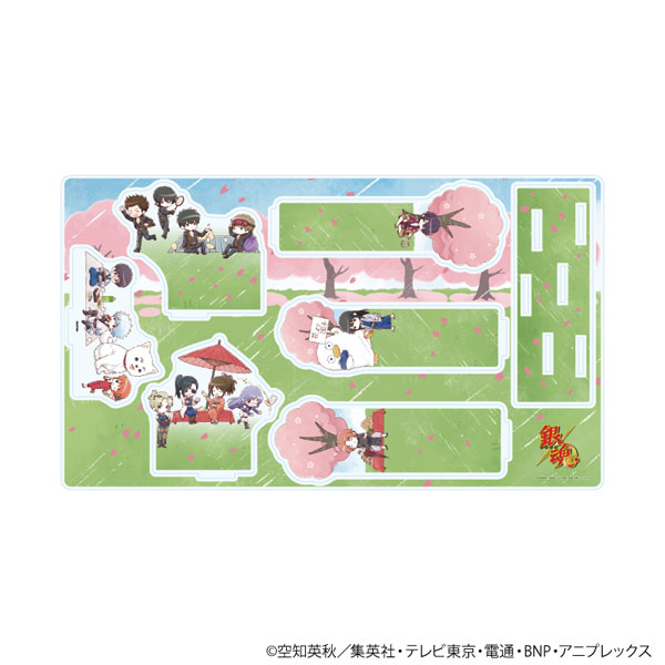 プレミアム アクリルジオラマプレート「銀魂」01/お花見 集合デザイン(グラフアートイラスト)[A3]《０８月予約》