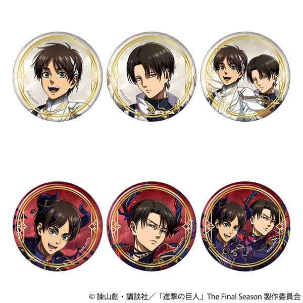 進撃の巨人 箔押しキャラバッジコレクション 天使と悪魔 6個入りBOX