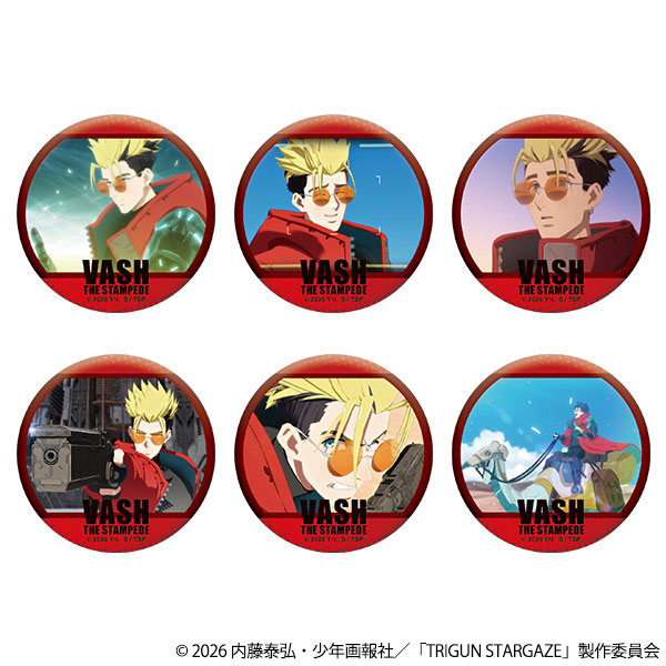 TRIGUN STAMPEDE　トライガンスタンピード　キャラバッジコレクション TRIGUN STARGAZE 推しキャラバッジコレクション ヴァッシュ 6個入りBOX