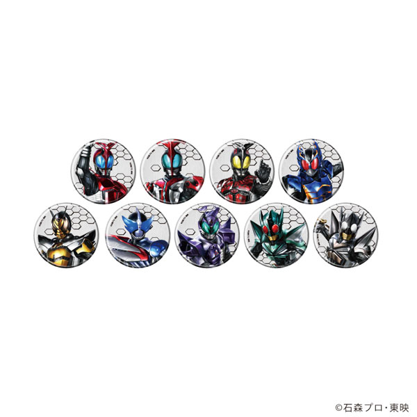 缶バッジ「仮面ライダーカブト」01/描き起こしイラスト 9個入りBOX[A3]《０８月予約》