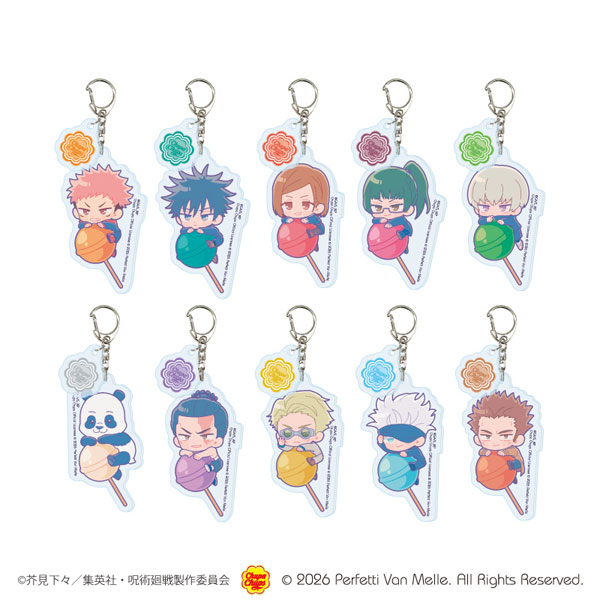 Acrylic Key Holder with Parts “Jujutsu Kaisen x Chupa Chups” 01/Collaboration Illustration 10-Pack BOX [A3] “August Reservation”
