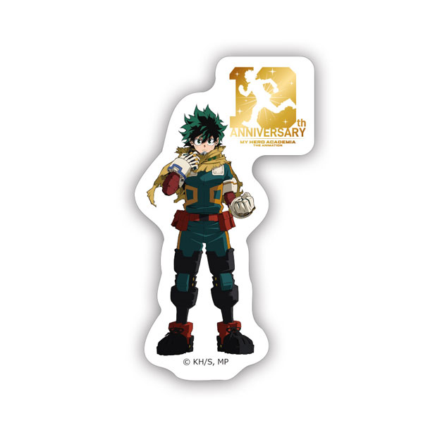 緑谷　アテンションステッカー　まとめ売り 僕のヒーローアカデミア 10周年記念 ステッカー 緑谷出久 B[東宝